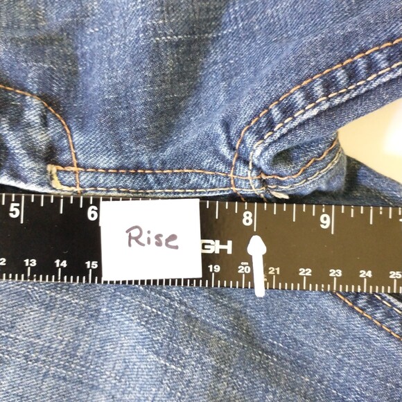 Mavi Erin 30x32 Low Front Comfort Hip Bootcut Jeans Distressed Glitter Pocket - Picture 10 of 11